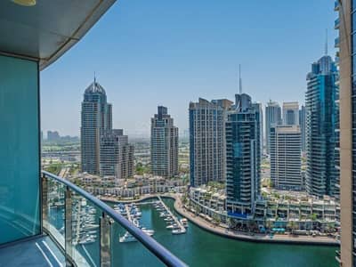 2 Bedroom Apartment for Rent in Dubai Marina, Dubai - Spacious 2BR + Maid | Marina View | Keys in Hand