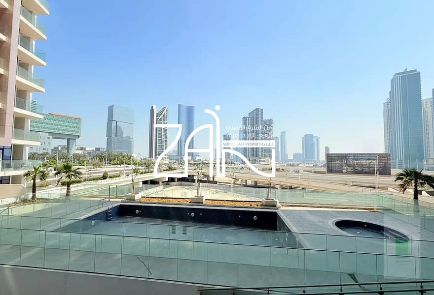 Waterfront Living Furnished 1BR+Balcony -Pool View