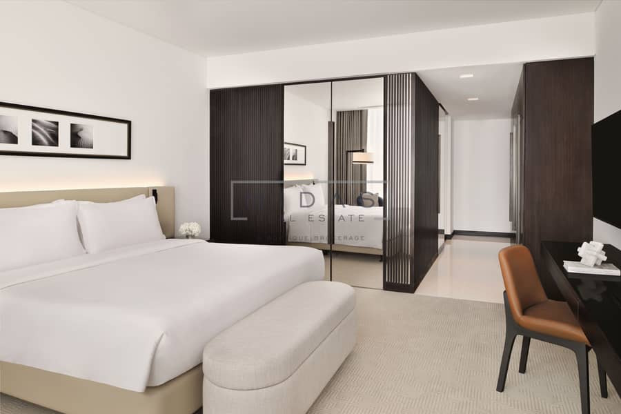 4 One-Bedroom Apartment - Bedroom. JPG