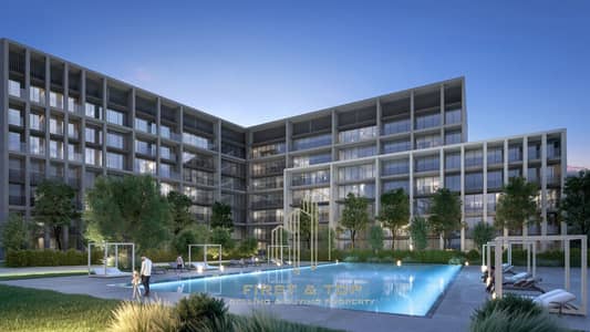 2 Cпальни Апартамент Продажа в Альжада, Шарджа - 241011-pool view-01. jpg