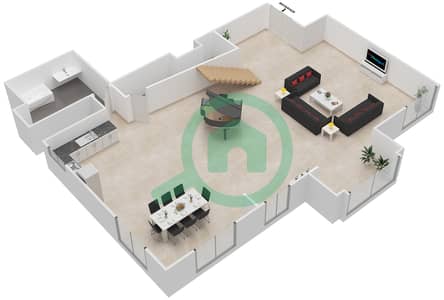 Бахар 1 - Апартамент 1 Спальня планировка Единица измерения 04 DUPLEX