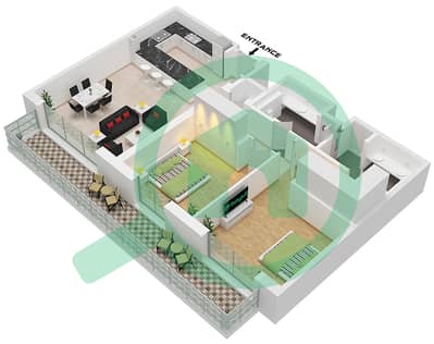 Riwa 2 - Апартамент 2 Cпальни планировка Тип/мера 2W / UNIT 2 FLOOR 8 Riwa 2 - Апартамент 2 Cпальни планировка Тип/мера 2W / UNIT 2 FLOOR 8
