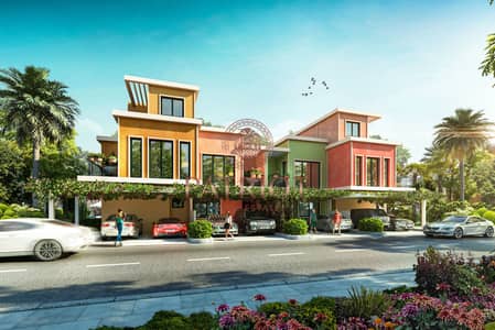 5 Cпальни Таунхаус Продажа в Дамак Лагунс, Дубай - Lagoon Townhouse (5CE-4CM) Portofino - FRONT. jpg