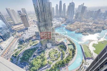 3 Bedroom Flat for Rent in Downtown Dubai, Dubai - High Floor | Full Burj Khalifa and Fountain Views