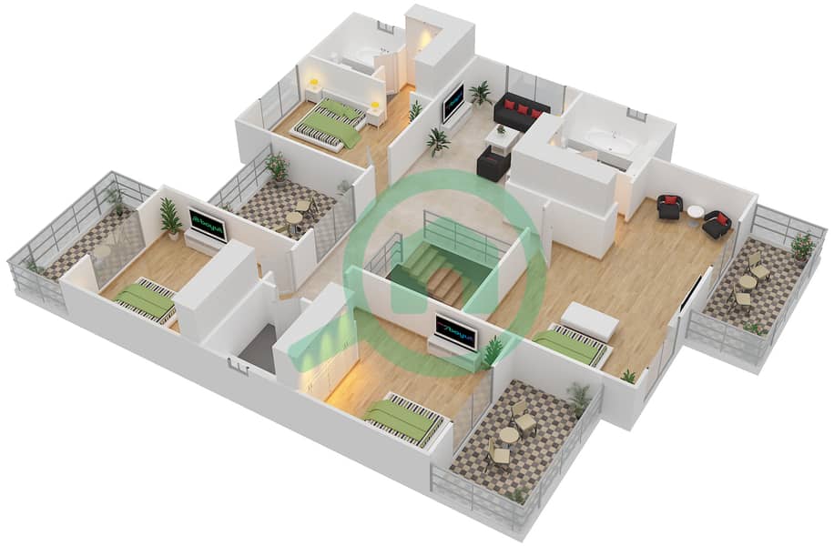 Floor plans for Type 8 6bedroom Villas in The Meadows 5