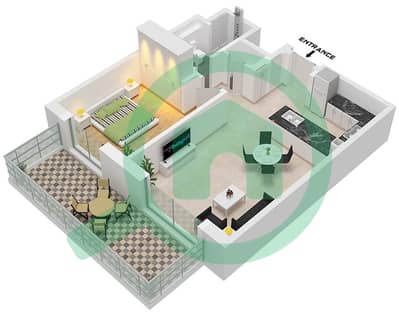 Riwa 3 - Апартамент 1 Спальня планировка Тип/мера 1A/UNIT G06 FLOOR GROUND Riwa 3 - Апартамент 1 Спальня планировка Тип/мера 1A/UNIT G06 FLOOR GROUND