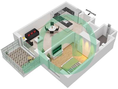 Riwa 3 - Апартамент 1 Спальня планировка Тип/мера 1B/UNIT G01 FLOOR GROUND Riwa 3 - Апартамент 1 Спальня планировка Тип/мера 1B/UNIT G01 FLOOR GROUND