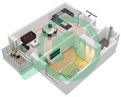 Riwa 3 - Апартамент 1 Спальня планировка Тип/мера 1C / UNIT 1,4 FLOOR 1-9 Riwa 3 - Апартамент 1 Спальня планировка Тип/мера 1C / UNIT 1,4 FLOOR 1-9