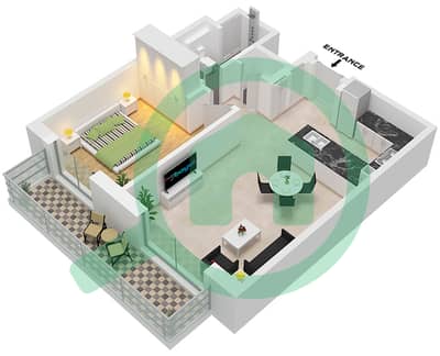 Riwa 3 - Апартамент 1 Спальня планировка Тип/мера 1D / UNIT 2 FLOOR 10 Riwa 3 - Апартамент 1 Спальня планировка Тип/мера 1D / UNIT 2 FLOOR 10