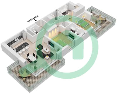Riwa 3 - Апартамент 2 Cпальни планировка Тип/мера 2E/UNIT G03 FLOOR GROUND Riwa 3 - Апартамент 2 Cпальни планировка Тип/мера 2E/UNIT G03 FLOOR GROUND