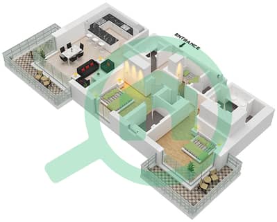 Riwa 3 - Апартамент 2 Cпальни планировка Тип/мера 2K / UNIT 3 FLOOR 1-8 Riwa 3 - Апартамент 2 Cпальни планировка Тип/мера 2K / UNIT 3 FLOOR 1-8
