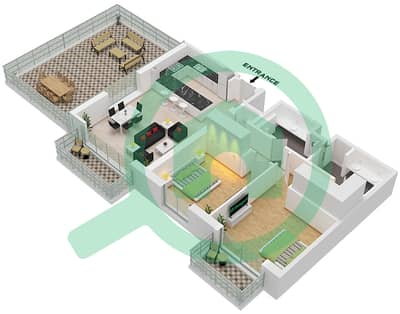 Riwa 3 - Апартамент 2 Cпальни планировка Тип/мера 2U / UNIT 2 FLOOR 9 Riwa 3 - Апартамент 2 Cпальни планировка Тип/мера 2U / UNIT 2 FLOOR 9
