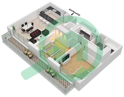 Riwa 3 - Апартамент 2 Cпальни планировка Тип/мера 2W / UNIT 1 FLOOR 10 Riwa 3 - Апартамент 2 Cпальни планировка Тип/мера 2W / UNIT 1 FLOOR 10