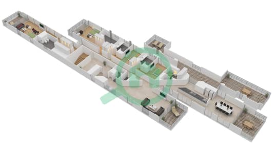 المخططات الطابقية لتصميم النموذج 902 SOUTH بنتهاوس 4 غرف نوم - مربعة ريزيدنس