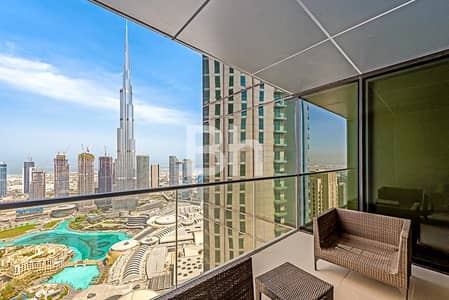 2 Bedroom Apartment for Rent in Downtown Dubai, Dubai - Burj Khalifa View | Fountain View | Higher Floor