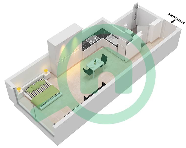 The Haven - Studio Apartment Type A FLOOR 1 Floor plan Type A Floor 1 interactive3D