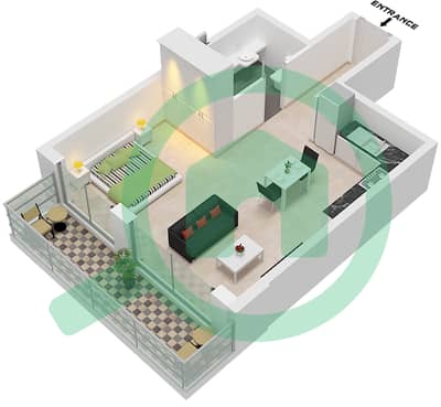 The Haven - Studio Apartment Type D FLOOR 1 Floor plan