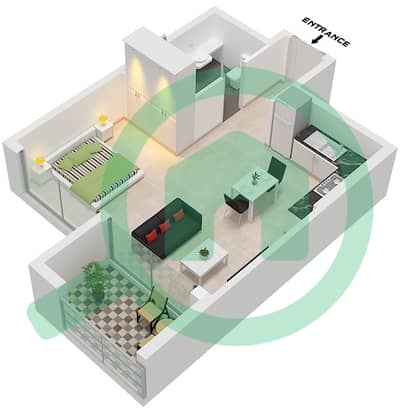 The Haven - Studio Apartment Type H FLOOR 2-8 Floor plan