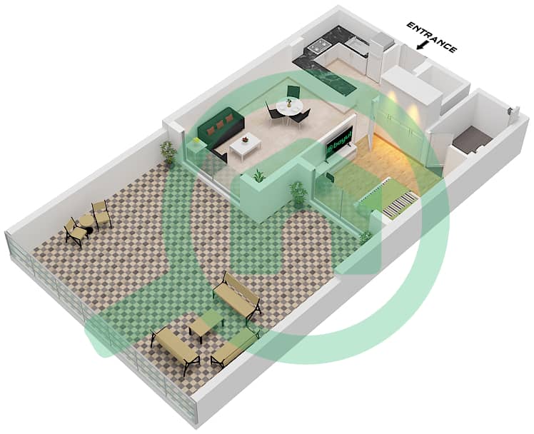 The Haven - 1 Bedroom Apartment Type A FLOOR 1 Floor plan Type A Floor 1 interactive3D