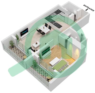 The Haven - 1 Bedroom Apartment Type C FLOOR 2-8 Floor plan