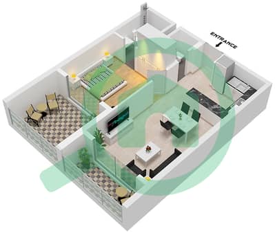 The Haven - 1 Bedroom Apartment Type F FLOOR 2 Floor plan