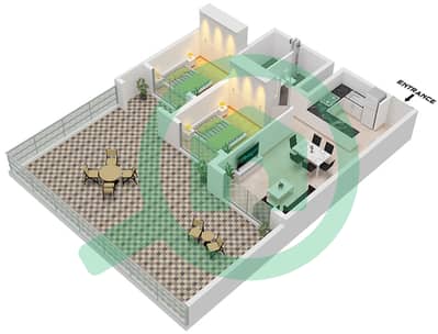 The Haven - 2 Bedroom Apartment Type C FLOOR 1 Floor plan The Haven - 2 Bedroom Apartment Type C FLOOR 1 Floor plan