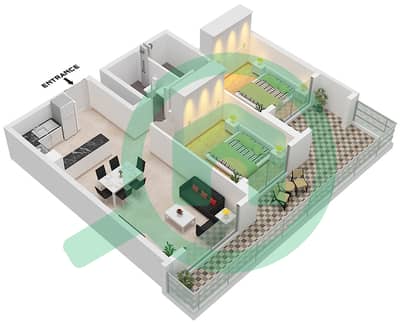 The Haven - 2 Bedroom Apartment Type D FLOOR 1 Floor plan The Haven - 2 Bedroom Apartment Type D FLOOR 1 Floor plan