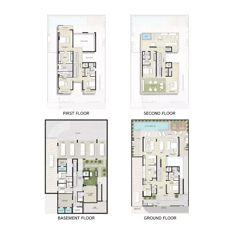 5 BR floor plan