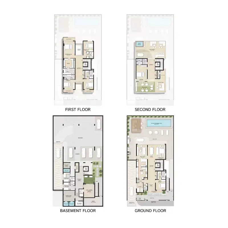 6 BR floor plan