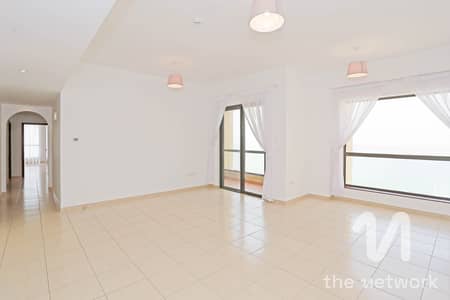 3 Bedroom Flat for Rent in Jumeirah Beach Residence (JBR), Dubai - Next to Beach Full Sea View 3Beds Maids Apartment