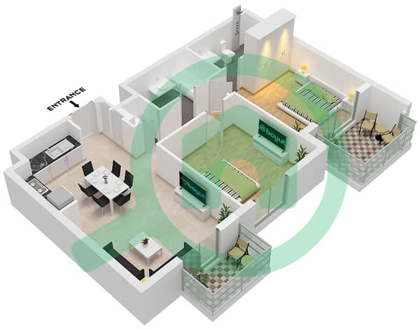 Type 2A-11 Unit 3 Floor 2-5 Type 2A-11 Unit 3 Floor 2-5