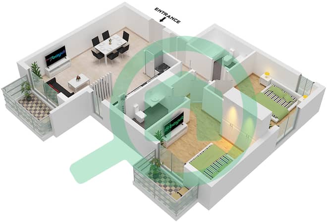 Type 2D-2 Unit 4 Floor 2-5