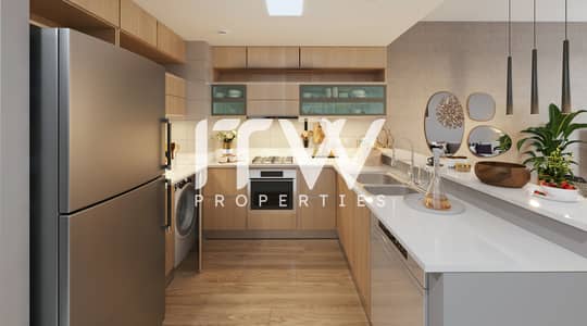 马斯达尔城， 阿布扎比 2 卧室单位待售 - 2BR Type C Kitchen PERSPECTIVE View3. jpg