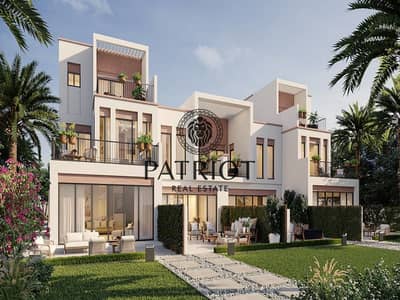 5 Bedroom Townhouse for Sale in DAMAC Lagoons, Dubai - Townhouse (LTH-5B-E, LTH-3B-M) Back_v3. jpg