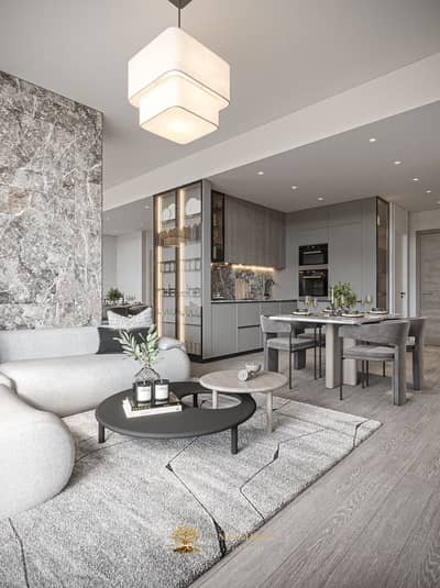 فلیٹ 3 غرف نوم للبيع في مدينة دبي الرياضية، دبي - dining and living area 2. jpg