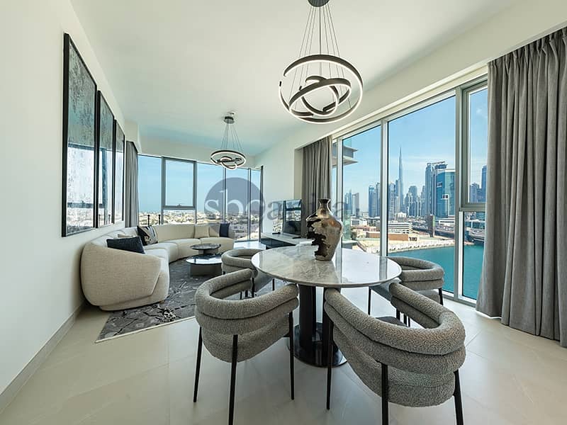 Fully Furnished | Canal And Burj Khalifa View