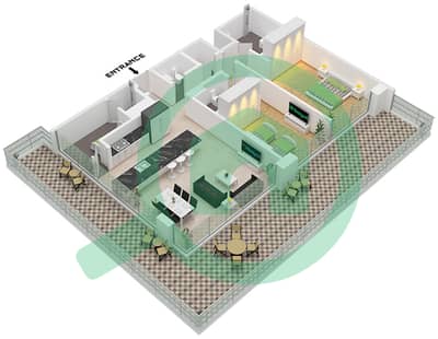 Residences 7 - 2 Bedroom Apartment Unit 4 FLOOR GROUND Floor plan