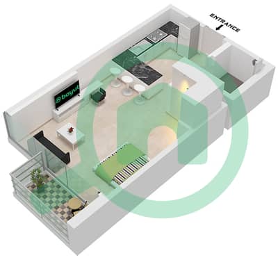 Palatium Residences - Studio Apartment Type 1A Floor plan