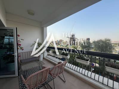3 Bedroom Apartment for Rent in Yas Island, Abu Dhabi - Living room Balcony View-2. jpg