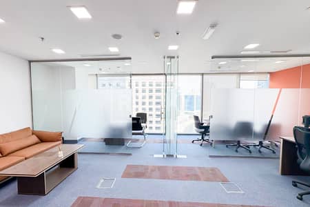 Office for Rent in Business Bay, Dubai - Fully Fitted | Partitions in Office | Canal View