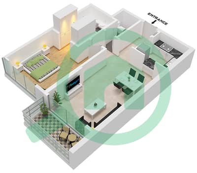 المخططات الطابقية لتصميم الوحدة 08 FLOOR 13 شقة 1 غرفة نوم - فيرفيو ريزيدنسي المخططات الطابقية لتصميم الوحدة 08 FLOOR 13 شقة 1 غرفة نوم - فيرفيو ريزيدنسي