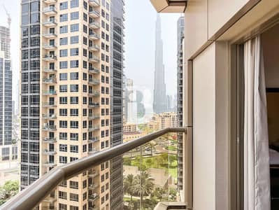 Studio for Rent in Downtown Dubai, Dubai - Burj View | Furnished | 5 Mins to Dubai Mall