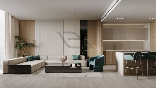 شقة 2 غرفة نوم للبيع في الخليج التجاري، دبي - Aquarise Living Room-1. jpg