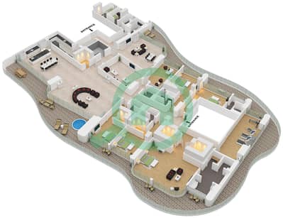 Jumeirah Asora Bay - 5 Bedroom Apartment Type/unit SIMPLEX / UNIT 1 FLOOR 6 Floor plan