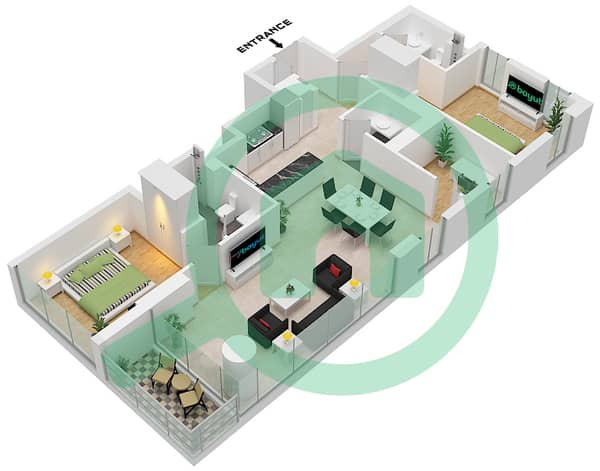 Type A Unit 03 Floor 10-26,28-51