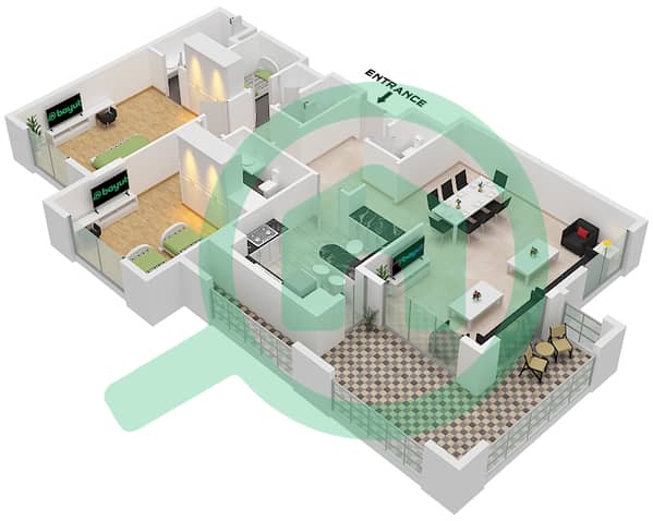 Type A Unit 3,14 Floor 1 
Unit 4,16 Floor 2-4