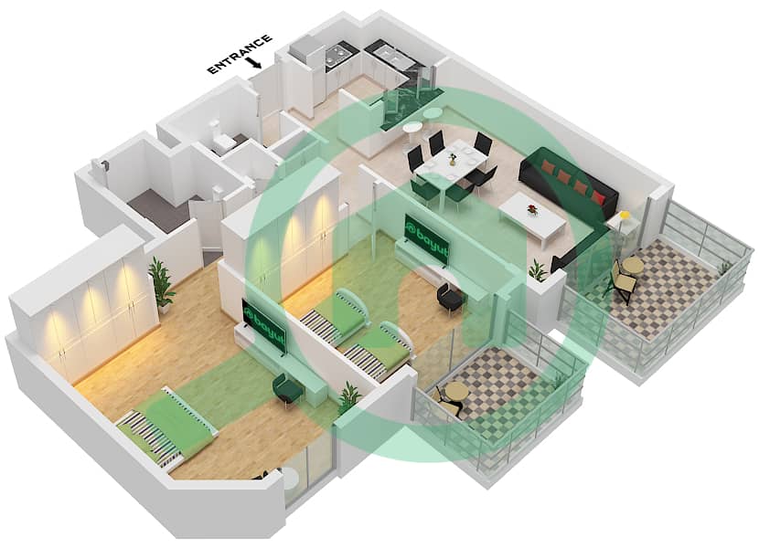Type D Unit 11,22 Floor 1
Unit 12,24 Floor 2-4
Unit 10,20 Floor 5-6 Ansam 2 - 2 Bedroom Apartment Type/unit D/UNIT 10-12,20 FLOOR 1-6 Floor plan Type D Unit 11,22 Floor 1
Unit 12,24 Floor 2-4
Unit 10,20 Floor 5-6 interactive3D