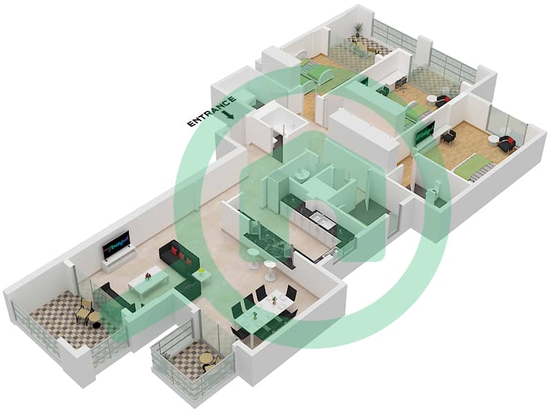 Type B Unit 10,21 Floor 1
Unit 11,23 Floor 2-4
Unit 9,19 Floor 5-6 Ansam 2 - 3 Bedroom Apartment Type/unit B/UNIT 9-11,19 FLOOR 1-6 Floor plan Type B Unit 10,21 Floor 1
Unit 11,23 Floor 2-4
Unit 9,19 Floor 5-6 interactive3D
