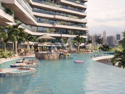 阿尔扬街区， 迪拜 2 卧室公寓待售 - Podium Pool closeup. jpg