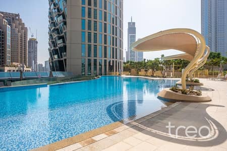 1 Bedroom Flat for Rent in Downtown Dubai, Dubai - Burj + Fountain View | Appliances Included